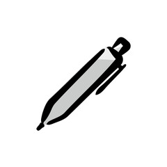 Mechanical pencil - Stationery icon/illustration (Hand-drawn line, colored version)