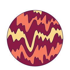 Isolated colored sci fi planet icon Vector illustration