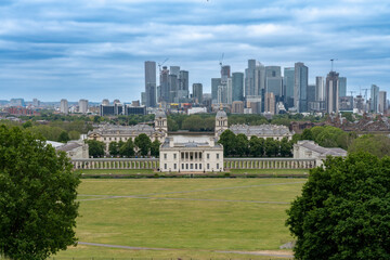 Fototapeta na wymiar Cityscape View from Greenwich