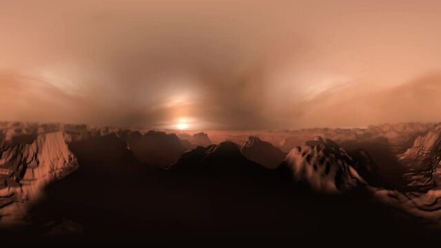 Mars Surface, Mars Landscape VR HDRI 360 degre equirectangular projection, environment map. HDRI spherical panorama.	