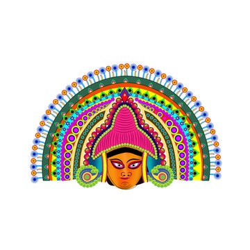 Chhau mask is a traditional Indian mask used in Chhau dance, showcasing intricate designs and vibrant colors, representing various characters and emotions.
