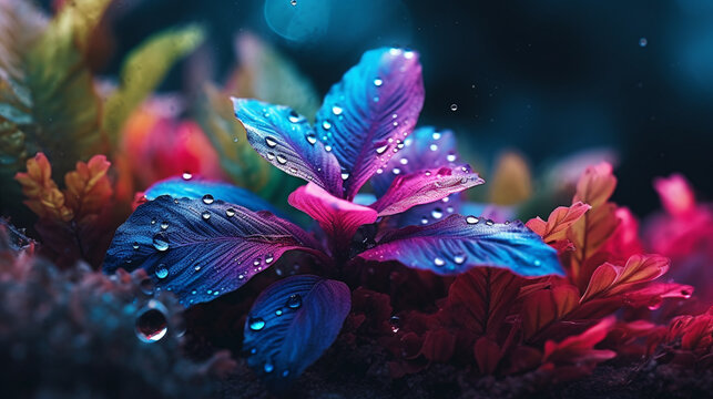 flower in water HD 8K wallpaper Stock Photographic Image