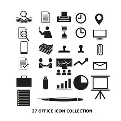 27 OFFICE ICON COLLECTION BUSSUINES SYMBOL ICON LOGO VECTOR ILLUSTRATION 