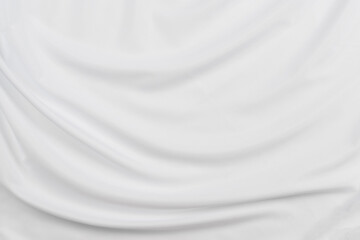 Obraz na płótnie Canvas white cotton fabric draped, bed linen