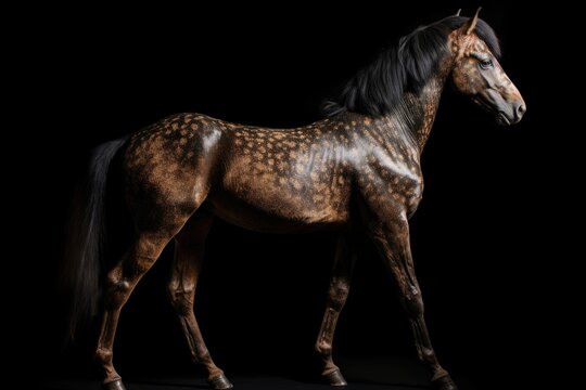 A captivating image of a majestic animal placed against a transparent background. Generative AI.