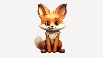 Obraz premium A playful and mischievous fox sitting on a transparent background. Generative AI.