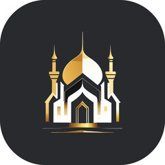 Mosque Modern Logo Design Vector Template, Luxury Muslim logo, Islam learning logo template, Vector illustration, symbol or icon template