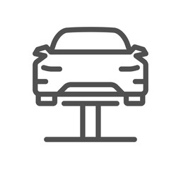 Car related icon outline and linear vector.