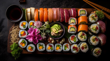 A bowl of creamy hummus surrounded by an assortment of fresh vegetables for dipping