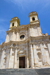 Fototapeta premium View of church on the summer day. Close-up. Cagliari. Italy.
