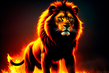 Naklejka premium Animal portrait art illustration. Generative ai.