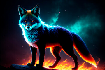 Animal portrait art illustration. Generative ai.