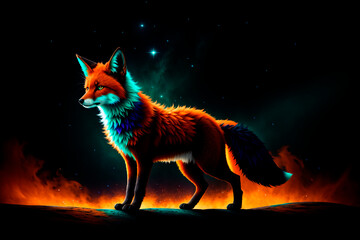 Animal portrait art illustration. Generative ai.