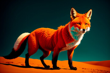 Fototapeta premium Animal portrait art illustration. Generative ai.