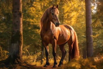 Zangersheide - Belgium - Known for their talent in show jumping, often used as sport horses due to their athleticism and jumping ability (Generative AI)