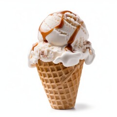 Delicious ice cream cones with various flavors and toppings