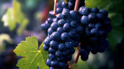 grapes on vine HD 8K wallpaper Stock Photographic Image
