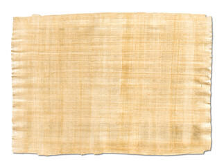 Old papyrus texture isolated on white background