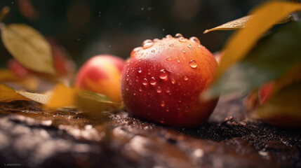 close up of a apple HD 8K wallpaper Stock Photographic Image
