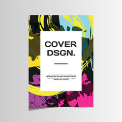 Colorful abstract liquid modern cover poster vector