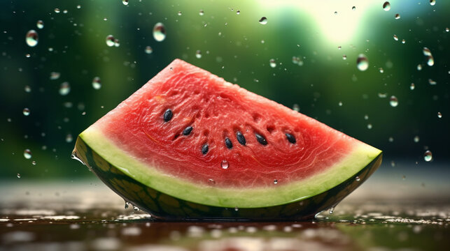 slice of watermelon HD 8K wallpaper Stock Photographic Image