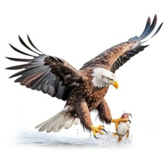 Fototapeta premium Eagle isolated on a white background