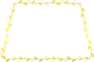 Trapezoid Shape luxury gold frame golden vector flower frame wreath floral Vector laurel decoration picture frame branches elements wedding anniversary new year Christmas award congratulations