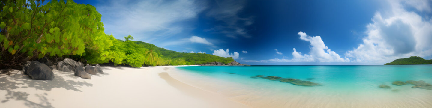 Generative ai picture of beautiful tropical beach