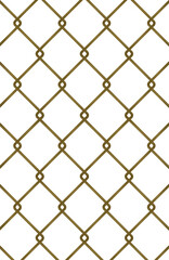Metallic chain fence. vector illustration