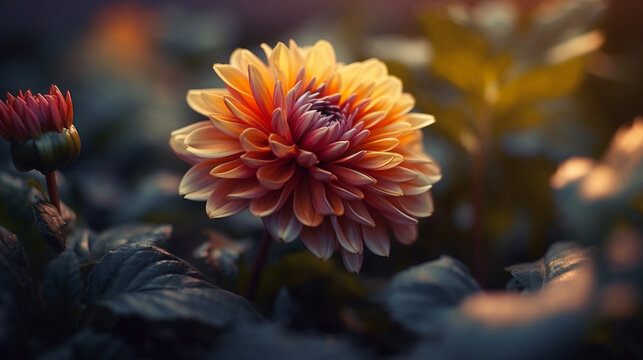 orange flower in the garden HD 8K wallpaper Stock Photographic Image