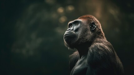 Obraz premium Generative AI, Gorilla 