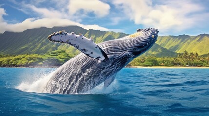 Fototapeta premium Generative AI, Humpback Whale