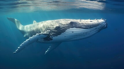 Naklejka premium Generative AI, Humpback Whale