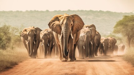 Fototapeta na wymiar Generative AI, African Elephant