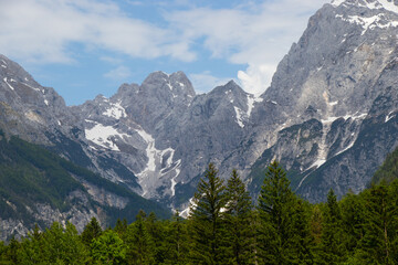 Fototapeta na wymiar The Julian Alps in Slovenia.