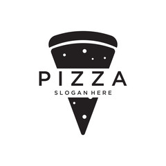 Pizza logo template design with shovel and brick oven.Logo for business, restaurant,italian food.