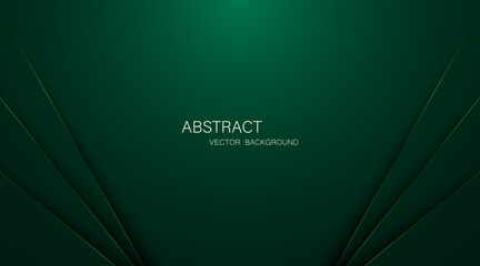 Abstract dark green background with green glowing lines, free space for design.  © Natt