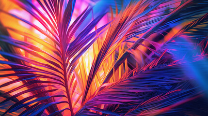 Close-up of a colorful plant leaves