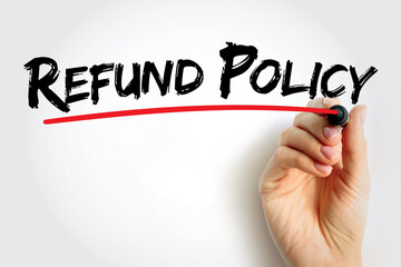 Obraz premium Refund Policy text, business concept background