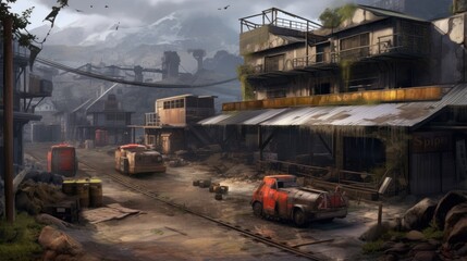 Fototapeta premium Military Game Environment Art