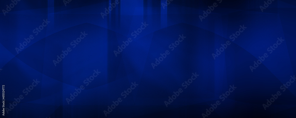 Poster abstract background blurred blue rays light and halftone on black with the gradient texture lines ef