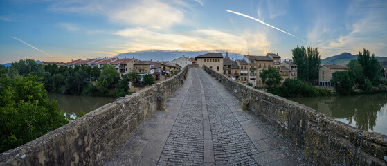 View of the Entrance to Puente la Reina, Spain - 615525151