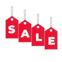 Red tag sale icon, and Special offer price signs. Sale red tag isolate vector.