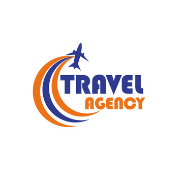Unique travel, tourism, hiking, adventure, travel agency logo