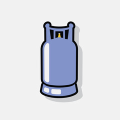 gas cylinder flat icon design