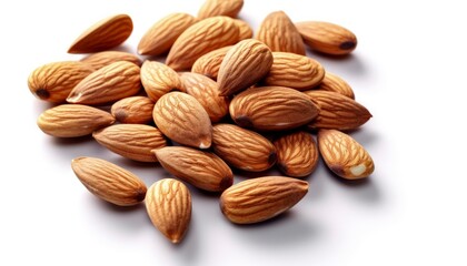 Obraz premium almonds on white background