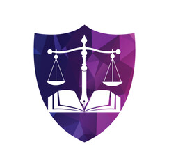 Education Law Balance And Attorney Monogram Logo Design