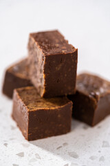 Homemade chocolate peanut butter fudge