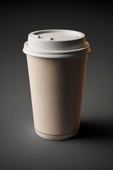 ai generated illustration of take away blank paper cup for template