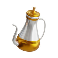 3d Teapot. icon isolated on white background. 3d rendering illustration
